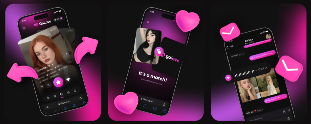 GoLove AI Mobile App Interface
